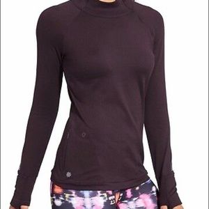 Athleta Half Zip Superluxe Long Sleeve Tee